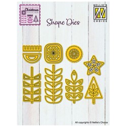 (SD329)Nellie's Shape Dies Scandinavian flowers