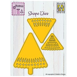 (SD331)Nellie's Shape Dies Pattern Scandinavian Christmas Tree