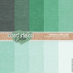 (CDCPPA412001)Card Deco Color Paperpack – Linen - Mint - A4