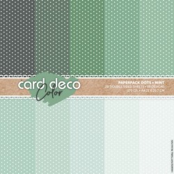 (CDCPPA414001)Card Deco Color Paperpack – Dots – Mint - A4