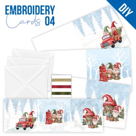 (STDOPP004)Stitch and Do Cards - Yvonne Creations - Gnomes for Christmas