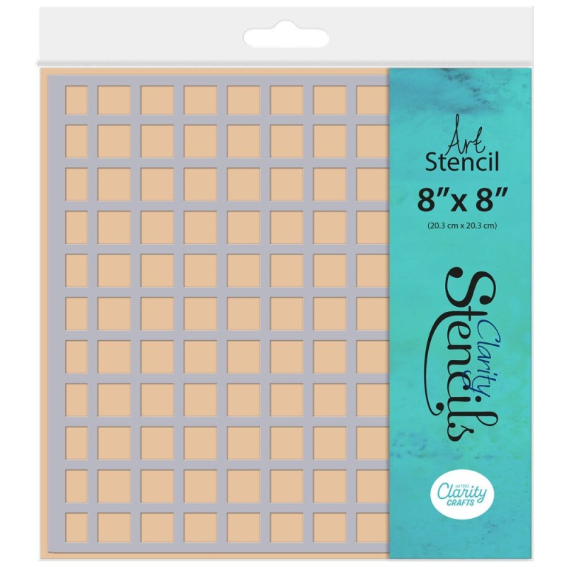 (STE-PA-01031-88)Claritystamp Art Stencil Plaids - Thin 8" x 8"