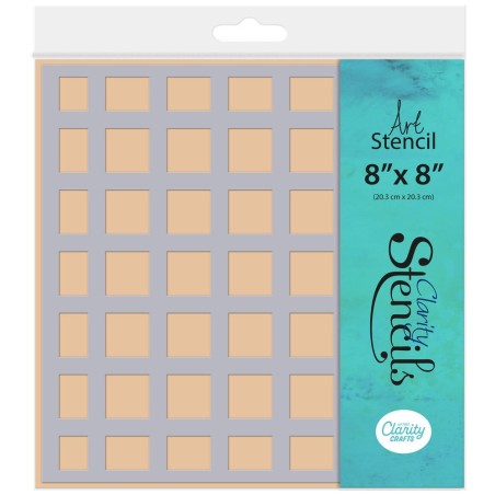 (STE-PA-01030-88)Claritystamp Art Stencil Plaids - Thick 8" x 8"