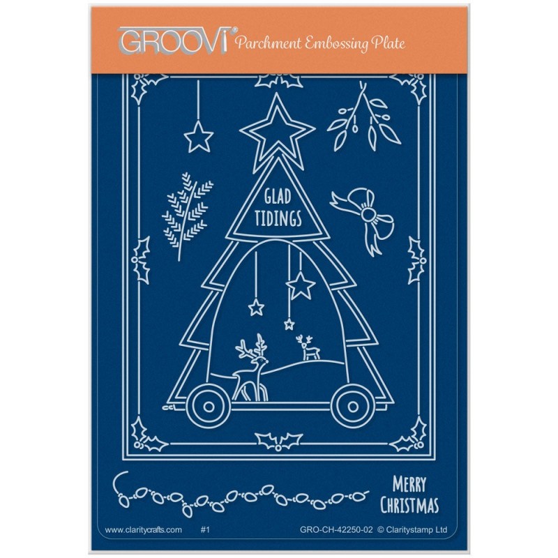 (GRO-CH-42250-02)Groovi® plate A6 Barbara's SHAC Christmas Tree Wooden Toy