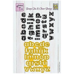 (CDCS003)Snellen Design Clearstamp +dies  - Scandinavian alphabet Lowercase