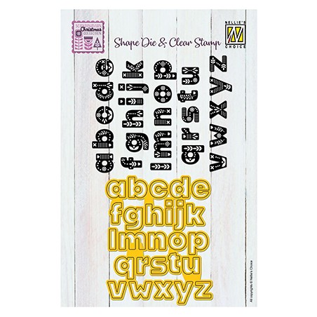 (CDCS003)Snellen Design Clearstamp +dies  - Scandinavian alphabet Lowercase