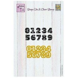 (CDCS004)Snellen Design Clearstamp +dies  - Scandinavian alphabet Numbers