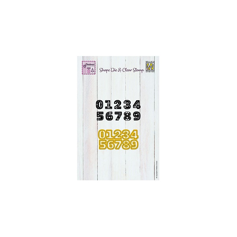 (CDCS004)Snellen Design Clearstamp +dies  - Scandinavian alphabet Numbers