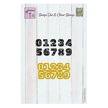 (CDCS004)Snellen Design Clearstamp +dies  - Scandinavian alphabet Numbers