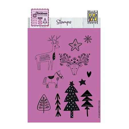 (NSCS018)Nellie`s Choice Clearstamp - Scandinavian Scenery