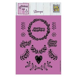 (NSCS019)Nellie`s Choice Clearstamp - Scandinavian Wreaths