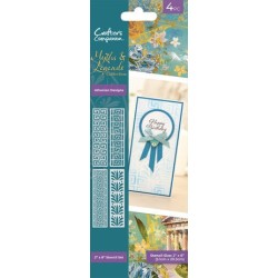 (ML-STEN-ATH)Crafter's Companion Myths & Legends Stencil Set Athenian Designs (4pcs)