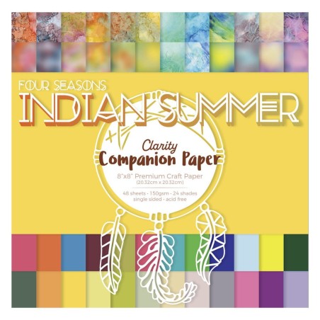 (ACC-CA-31663-88)Groovi - Premium Craft Paper - Indian Summer Companion Paper 8" x 8" (Single-Sided)