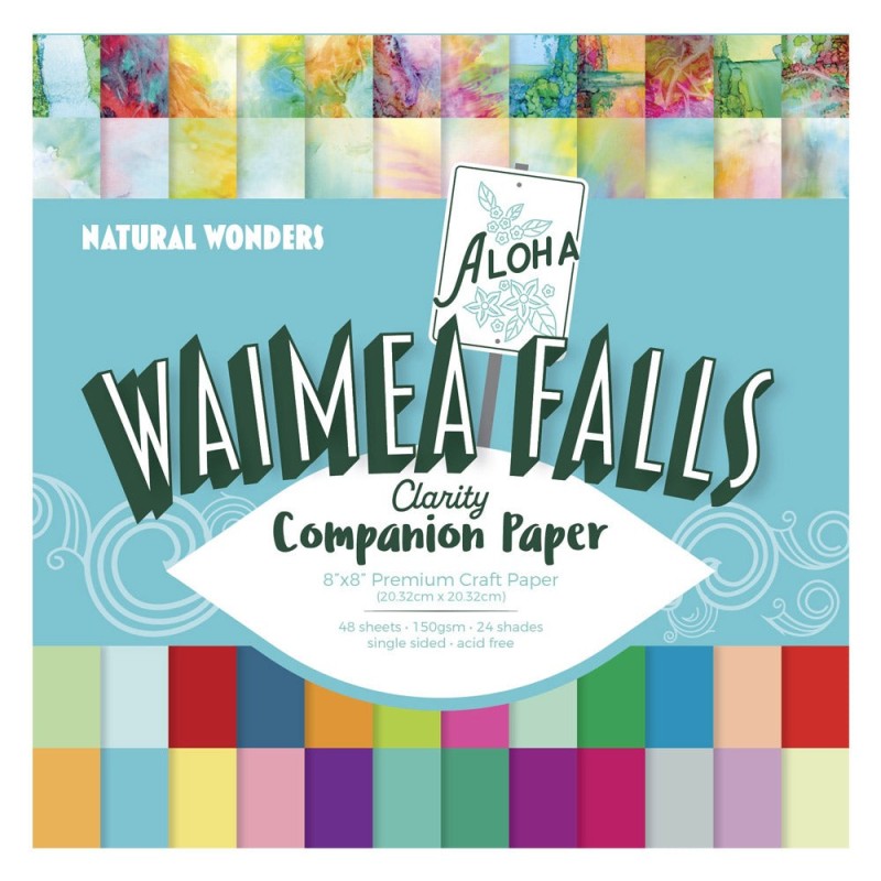 (ACC-CA-31668-88)Groovi - Premium Craft Paper - Waimea Falls Companion Paper 8" x 8" (Single-Sided)