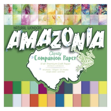 (ACC-CA-31662-88)Groovi - Premium Craft Paper - Amazonia Companion Paper 8" x 8" (Single-Sided)