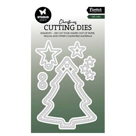 (SL-ES-CD868)Studio Light SL Cutting Die Tree Label Essentials nr.868