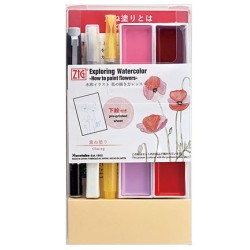 (EW-1)ZIG How to paint Flowers kit 1, Glazing