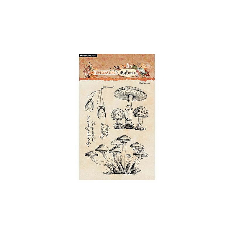 (SL-EA-STAMP717)Studio light SL Stamp Mushrooms Everlasting Autumn nr.717