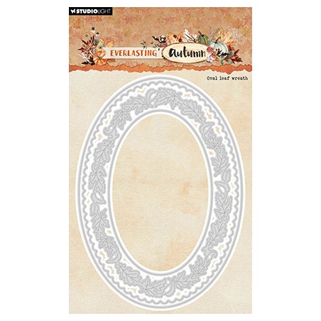 (SL-EA-CD880)Studio Light SL Cutting Die Oval leaf wreath Everlasting Autumn nr.880