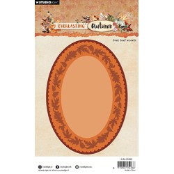 (SL-EA-CD880)Studio Light SL Cutting Die Oval leaf wreath Everlasting Autumn nr.880