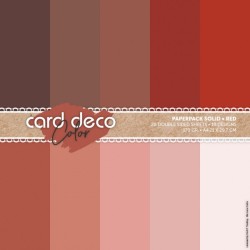 (CDCPPA411002)Card Deco Color Paperpack - Solid - Red - A4