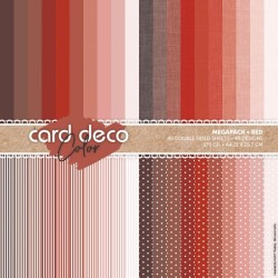 (CDCPPA419002)Card Deco Color Paperpack -Megapack - Red - A4