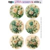 (BBSC10045)Push-Out Scenery - Berries Beauties - Blue Roses - Round