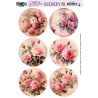 (BBSC10047)Push-Out Scenery - Berries Beauties - Pink Roses - Round