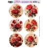 (BBSC10049)Push-Out Scenery - Berries Beauties - Red Roses - Round