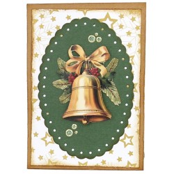 (SB10956)3D Push Out - Berries Beauties - Glowing Christmas - Christmas Bell