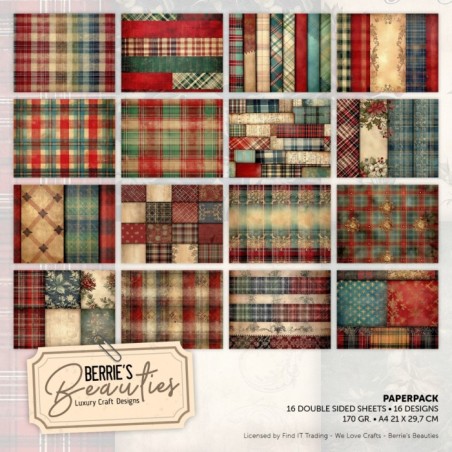 (BBPPA410004)Paperpack - Berries Beauties - Vintage Tartan - A4