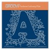 (GRO-WO-42339-01)Groovi® Baby plate A6 Linda's Floral Alphabet - Letter A