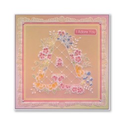 (GRO-WO-42339-01)Groovi® Baby plate A6 Linda's Floral Alphabet - Letter A