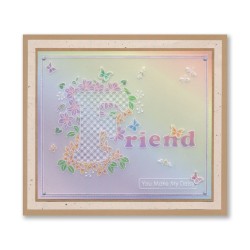 (GRO-WO-42344-01)Groovi® Baby plate A6 Linda's Floral Alphabet - Letter F