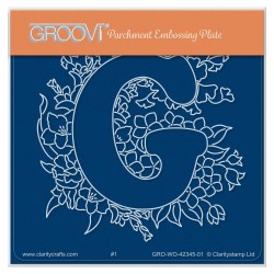 (GRO-WO-42345-01)Groovi® Baby plate A6 Linda's Floral Alphabet - Letter G