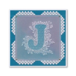 (GRO-WO-42348-01)Groovi® Baby plate A6 Linda's Floral Alphabet - Letter J