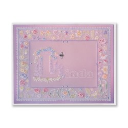 (GRO-WO-42350-01)Groovi® Baby plate A6 Linda's Floral Alphabet - Letter L