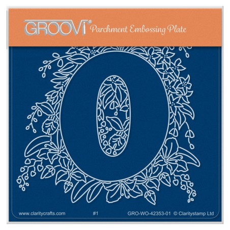 (GRO-WO-42353-01)Groovi® Baby plate A6 Linda's Floral Alphabet - Letter O