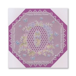 (GRO-WO-42353-01)Groovi® Baby plate A6 Linda's Floral Alphabet - Letter O