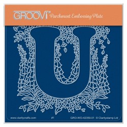 (GRO-WO-42359-01)Groovi® Baby plate A6 Linda's Floral Alphabet - Letter U