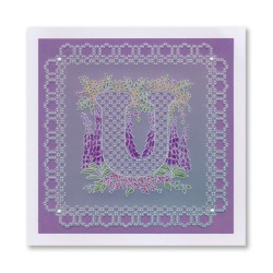 (GRO-WO-42359-01)Groovi® Baby plate A6 Linda's Floral Alphabet - Letter U