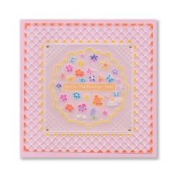 (GRO-FL-42370-11)Groovi Plate A5 Linda's Floral Alphabet Plate Mate for A6