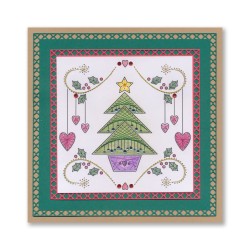 (ACC-CA-31690-XX)Paper Stitch by Clarity - 08 - Star Christmas Tree Embroidery Card Pack