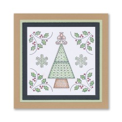 (ACC-CA-31688-XX)Paper Stitch by Clarity - 06 - Angel Christmas Tree Embroidery Card Pack