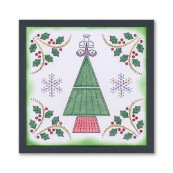 (ACC-CA-31688-XX)Paper Stitch by Clarity - 06 - Angel Christmas Tree Embroidery Card Pack