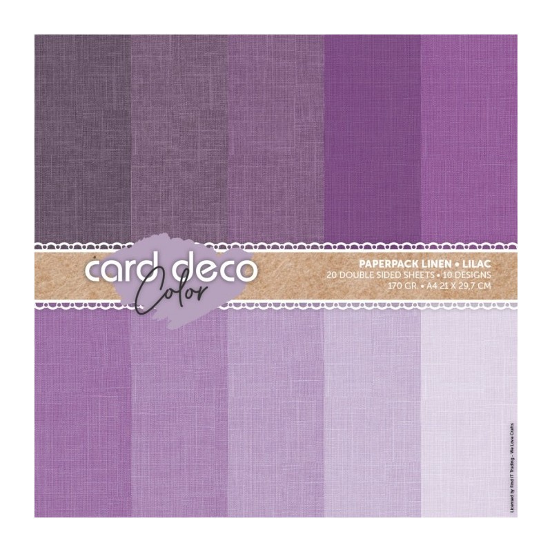 (CDCPPA412003)Card Deco Color Paperpack - Linen - Lilac - A4