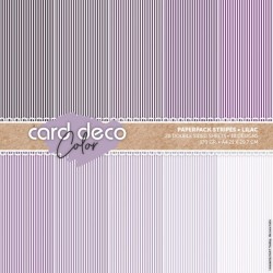 (CDCPPA413003)Card Deco Color Paperpack - Stripes - Lilac - A4