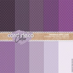 (CDCPPA414003)Card Deco Color Paperpack - Dots - Lilac - A4