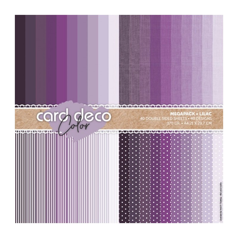 (CDCPPA419003)Card Deco Color Paperpack -Megapack - Lilac - A4