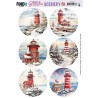 (BBSC10059)Push-Out Scenery - Berries Beauties - Snowy Lighthouse - Round